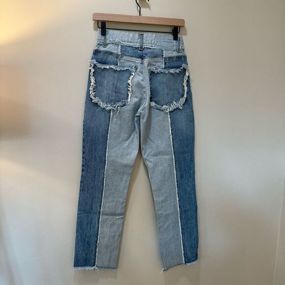 Revice Denim Ziggy Two Tone Frayed Hems Jeans sz 26 - Picture 7 of 7